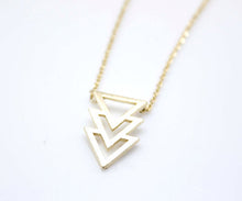 yiustar  Triangle Pendant Necklace Triskelion Pendant Dainty Geometric Chri