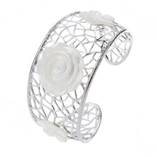 Shell flower Filigree bangle bracelet flexible jewelry mother's day gifts f