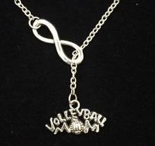 Volley Ball Mom Infinity Charm Choker Lariat Necklaces Pendants 10PCS Vinta