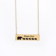 New Hot Sale Mama Bear Necklace Bar Necklace Five Baby Bears Pendant Neckla