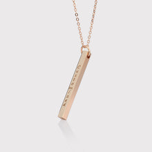 Qitian Statement Rose Gold Color Long Column DIY Engraved Pendants & Neckla