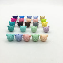 50pcs/lot Food Grade Silicone Teeth Bear Beads DIY Necklaces Baby Bracelets