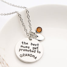 2017 New arrival The best moms get promoted to Grandma Pendant Necklace Jew