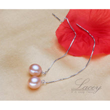 Real natural freshwater long Pearl Eearrings jewelry,925 sterling silver pe