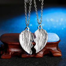 COLSEN 2PC Silver color Mother Daughter Necklace Heart Love Mom Necklaces &