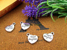 12pcs 18*15mm silver heart Charms,dad,mom,son,daughter,sister,broher,uncle,