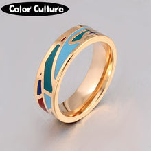2017 New Ceramic Rings and Colorful Design Style Stainless Steel Gold color