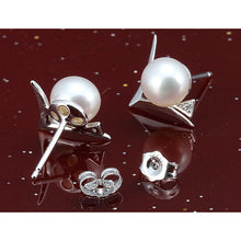 Sinya Natural freshwater pearl stud earring for women in 925 sterling silve