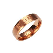 Simple Letter MOM Ring Fashion Women Titanium Stell Rings Hot Party Wedding