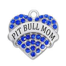Dropshipping Aliexpress New Fashion Rhinestone Hearts Mom Dog Pitbull Charm