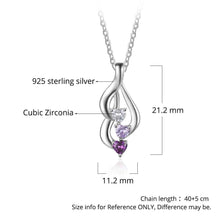 Personalized 925 Sterling Silver 3 Birthstone Necklace Pendants Birthday Mo