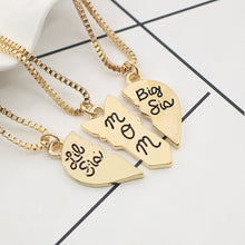 3Pcs Fashion Women Sister Mom Family Jewerly Engarving Love Broken Heart Ne