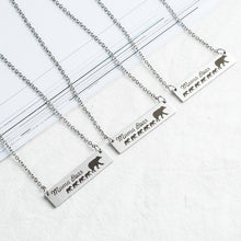 Stainless steel necklaces Fashion Best friend Mama bear pendant animal neck