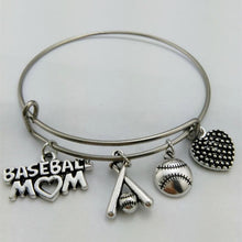my shape Sporty Style Gift Baseball Mom Charm Bracelet Stainless Steel Expa