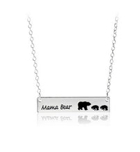 Mama Bear Necklaces Pendants Chain Silver Simple Necklace For Mother Mom Gi