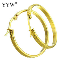 YYW Wholesale Price Punk Women Mom Wedding Gold color Stainless Steel Hoop