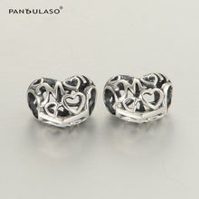 Pandulaso Mom Heart Silver Beads For Jewelry Making Fit Charms Silver 925 O