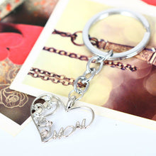 Bespmosp Mother's Day Special Gift Metal Hollow Keychain Heart Friend Famil