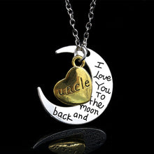 I Love You To The Moon And Back Silver Necklace Vintage Family Necklaces Pe