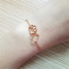 10Pcs_2017 Hot Sale Love Heart Bracelet Dog/Cat Paw Print Charm Bracelet Fr