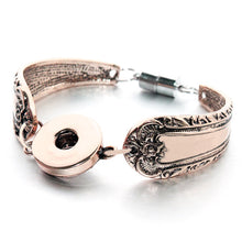 flower Rose gold 18mm magnetic metal snap button bracelet for women MOM   X