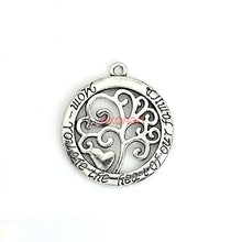 10pcs Hot Sale Antique Silver Tree of Life Mom You are the Heart of Family