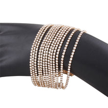 Imixlot 2017 New Europe Hot Golden Silvery Female Rhinestone Multilayer Bra