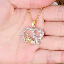 Sweet Mommy & Baby Elephant Necklace Animal Pendant Necklace Romantic Gift