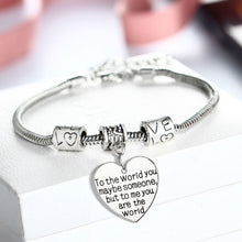 Bespmosp Crystal Family Gift Heart Silver Plated Mom Mother Daughter Son Br