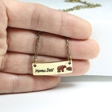 hzew Hot sale Mama Bear Bar  Mom Necklaces For Mom Gift Mother's Day Birthd