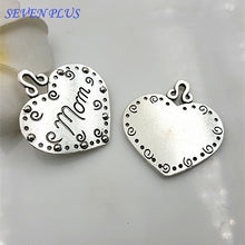 High Quality 10 Pieces/Lot 36mm*38mm Antique Silver Plated Heart Shaped Let