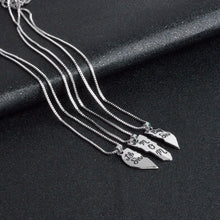 Mother & Daughter Necklace"little sis mom big sis" Broken Heart Shaped Pend
