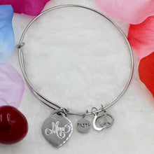 new fashion stainless steel charm bracelet bangle round heart locket with l
