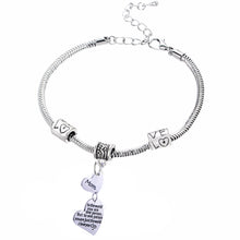 Double Heart Mom Charm Bracelet For Mother's Gift I Love You Mommy Beads Lo