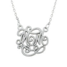 my shape Silver Plated Clear Crystal Heart Love Pendant Engraved Mom Neckla