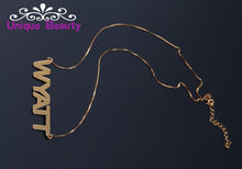 Wholesale Block Name Necklace Box Chain Custom Handmade Personalized Capita
