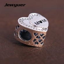 Mother's day collection love hearts charms 925 Sterling Silver jewelry fit