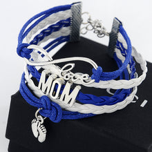 New Fashion Mom Little Feet Bracelets for Men Women PU Leather Love Infinit