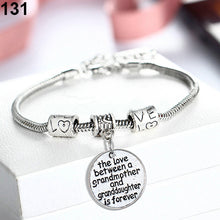 Family Mother Mom Son Daughter Grandmother Bangle Bracelet Charm Chic Jewel