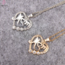 Lefeng Luxury Mother 's Day Gift MOM Love Hollow Necklace Pave Crystal For