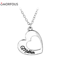 10 Set/lot Mother Daughter Matching Love Heart Pendant Set of Two Mom Girl