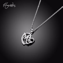 Hemiston Brand Love MOM Pattern Pendant Necklace with Zirconia Fashion Jewe