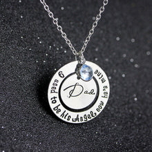 mom dad Necklaces Round i used to be his angle now he is mine Necklace Fath