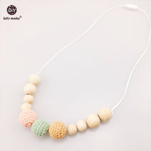 Let's Make Baby Nursing Necklace 4pcTeething Necklace For Mom Alphabet Dice