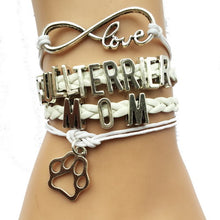 Drop Shipping Bull Terrier Mom Dog Breed Animal Paw Print Puppy Charm Brace