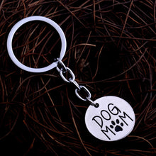 Mom Dog Paws Print Keyring Family Love Mother's Gifts Keychain Charm Mommy