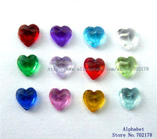 wholesales120pcs mix color 5mm heart birthstone floating locket charm for m