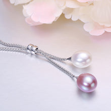 925 Silver Freshwater Pearl Pendant Necklace Women,Fashion Natural Pearl Pe