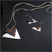 Shineland Statement Necklace Fashion Jewelry Gold Silver Color Triangle Res