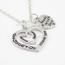 2017 new arrive Jewelry "Mother Daughter Forever love "Heart Pendant Neckla